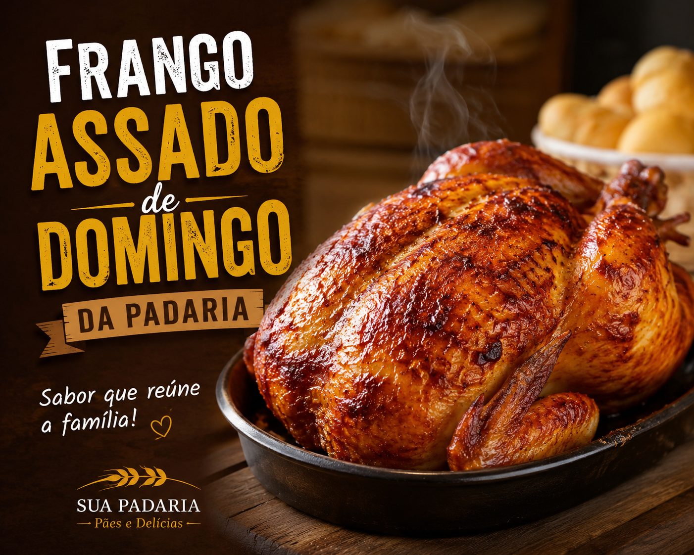 Frango Assado de Domingo com 2 acompanhamentos