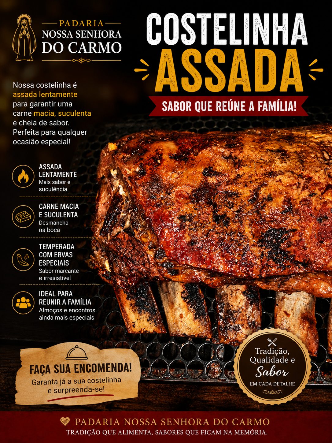 Costelinha da casa /1kg com 2 acompanhamentos